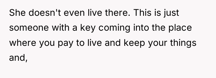 She doesn't even live there. This is just someone with...