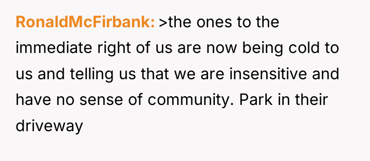 RonaldMcFirbank >the ones to the immediate right of us are...