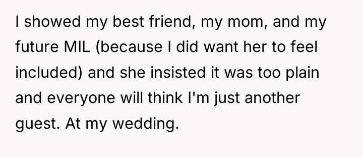 I showed my best friend, my mom, and my future...