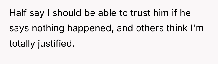 Half say I should be able to trust him if...