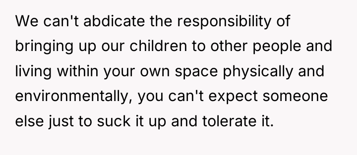 We can't abdicate the responsibility of bringing up our children...
