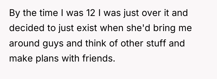 By the time I was 12 I was just over...