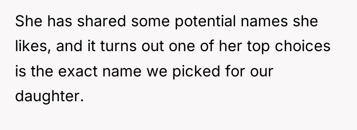She has shared some potential names she likes, and it...