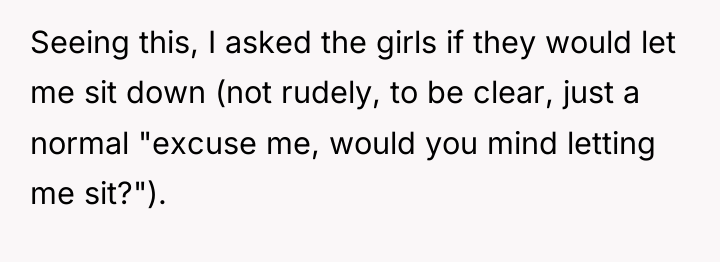 Seeing this, I asked the girls if they would let...