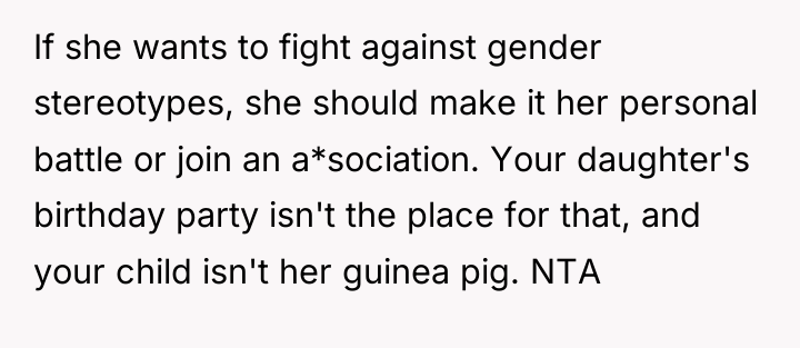 If she wants to fight against gender stereotypes, she should...
