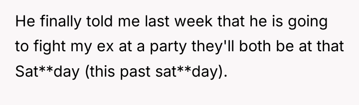 He finally told me last week that he is going...
