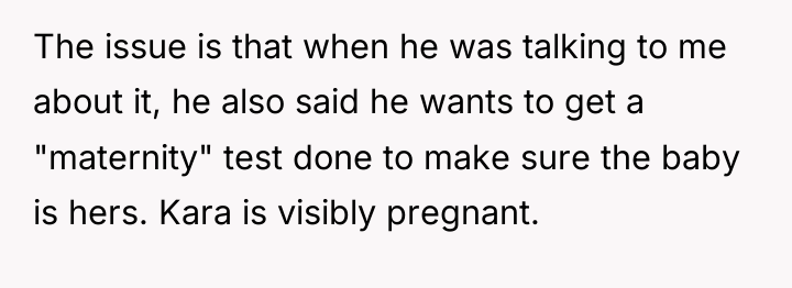 The issue is that when he was talking to me...