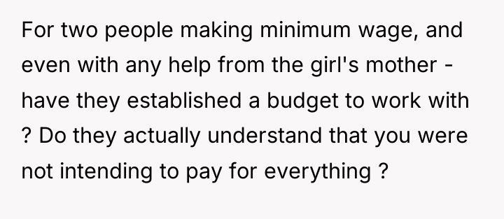 For two people making minimum wage, and even with any...
