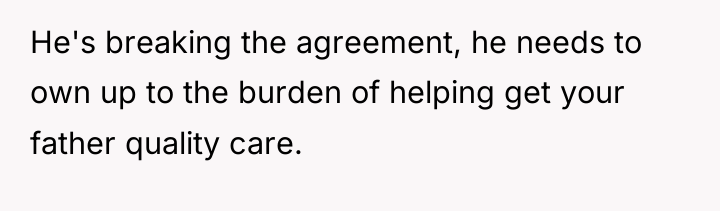 He's breaking the agreement, he needs to own up to...