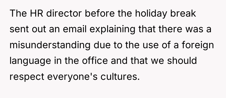 The HR director before the holiday break sent out an...