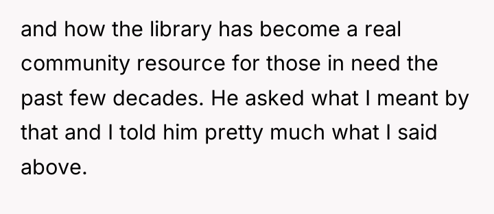 and how the library has become a real community resource...