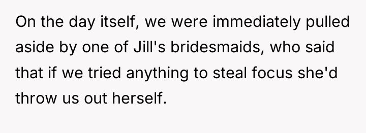 On the day itself, we were immediately pulled aside by...