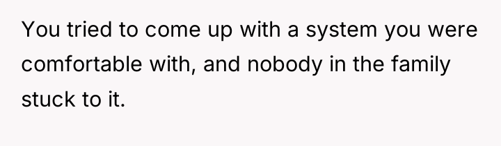 You tried to come up with a system you were...