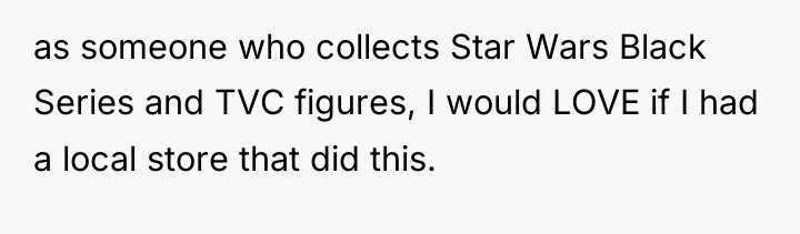 as someone who collects Star Wars Black Series and TVC...