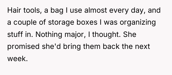 Hair tools, a bag I use almost every day, and...