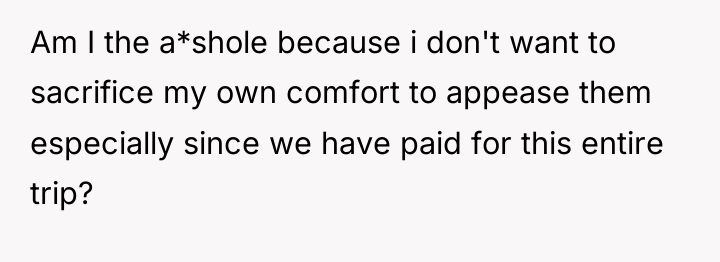 Am I the a*shole because i don't want to sacrifice...