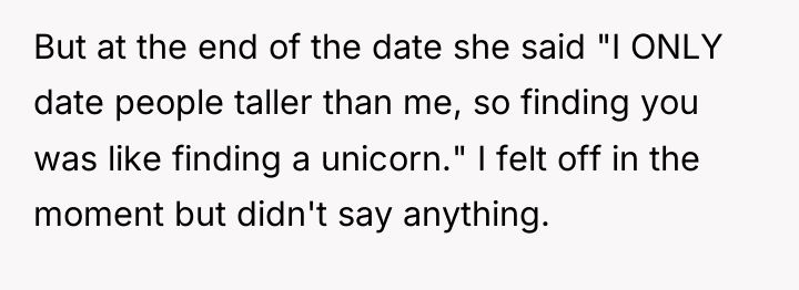 But at the end of the date she said "I...