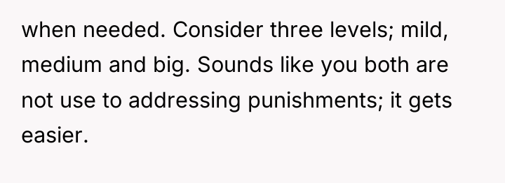 when needed. Consider three levels; mild, medium and big. Sounds...