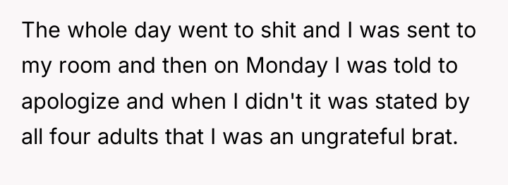 The whole day went to shit and I was sent...