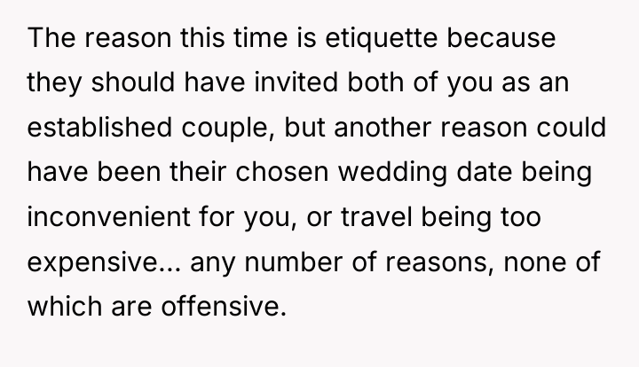 The reason this time is etiquette because they should have...