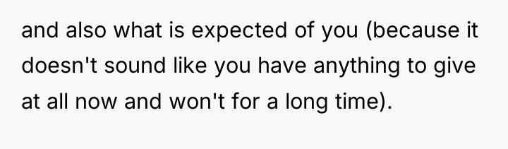 and also what is expected of you (because it doesn't...
