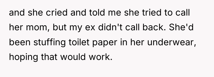 and she cried and told me she tried to call...