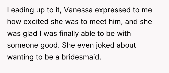 Leading up to it, Vanessa expressed to me how excited...