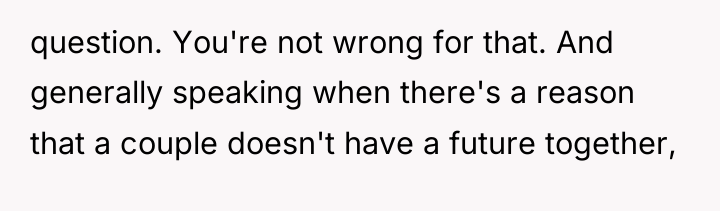 question. You're not wrong for that. And generally speaking when...