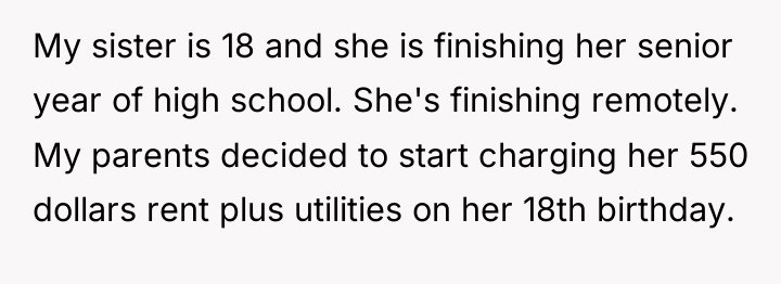 My sister is 18 and she is finishing her senior...