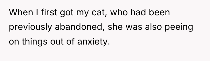 When I first got my cat, who had been previously...