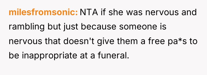 milesfromsonic NTA if she was nervous and rambling but just...