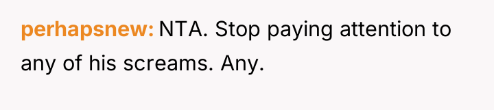 perhapsnew NTA. Stop paying attention to any of his screams....