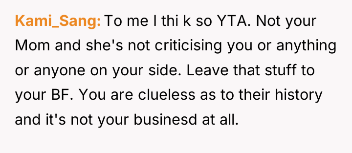 Kami_Sang To me I thi k so YTA. Not your...