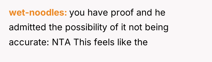 wet-noodles you have proof and he admitted the possibility of...