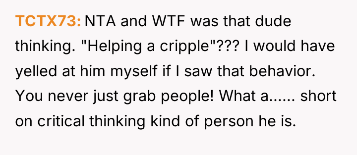 TCTX73 NTA and WTF was that dude thinking. "Helping a...