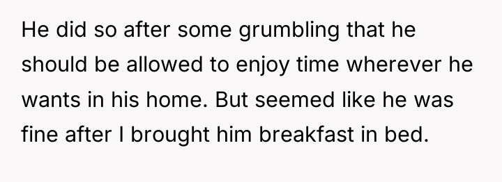 He did so after some grumbling that he should be...