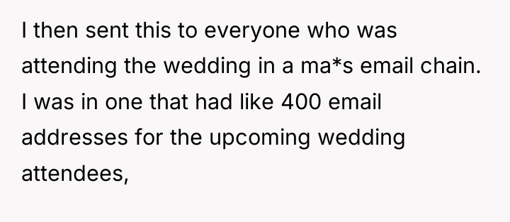 I then sent this to everyone who was attending the...