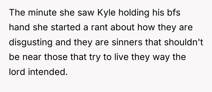 The minute she saw Kyle holding his bfs hand she...