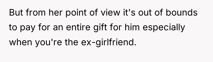 But from her point of view it's out of bounds...
