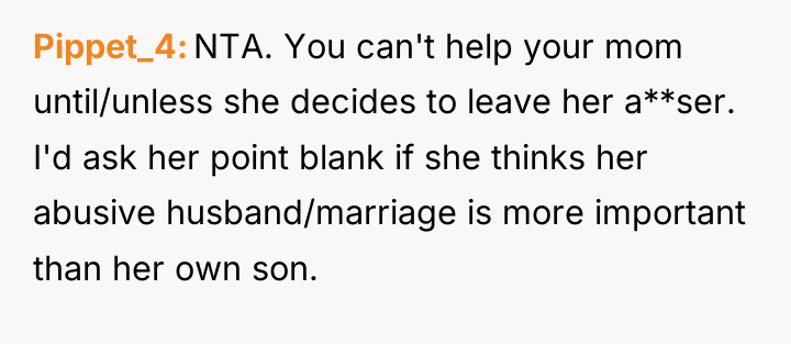Pippet_4 NTA. You can't help your mom until/unless she decides...