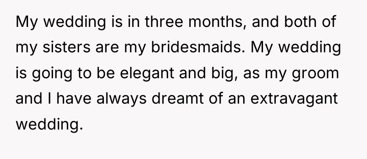 My wedding is in three months, and both of my...