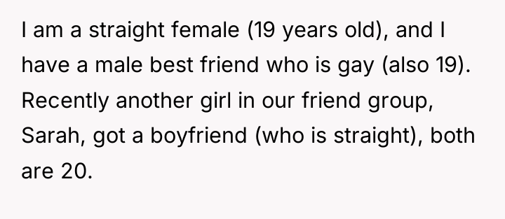 I am a straight female (19 years old), and I...