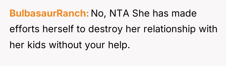 BulbasaurRanch No, NTA She has made efforts herself to destroy...