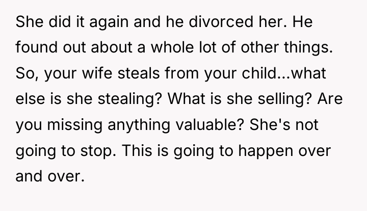 She did it again and he divorced her. He found...