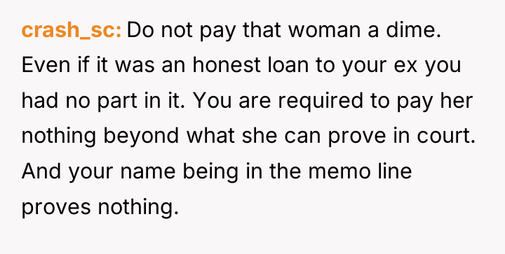 crash_sc Do not pay that woman a dime. Even if...