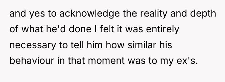 and yes to acknowledge the reality and depth of what...