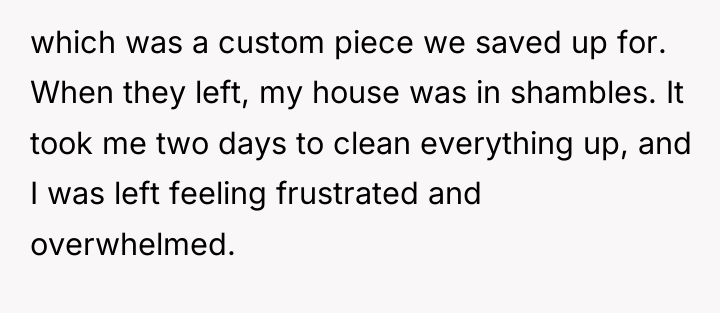 which was a custom piece we saved up for. When...