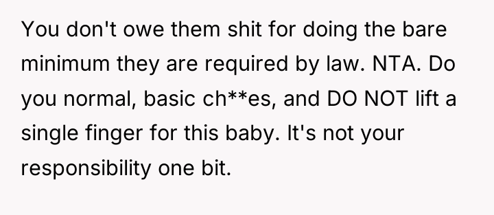 You don't owe them shit for doing the bare minimum...