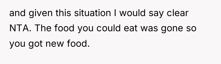 and given this situation I would say clear NTA. The...