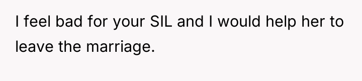I feel bad for your SIL and I would help...